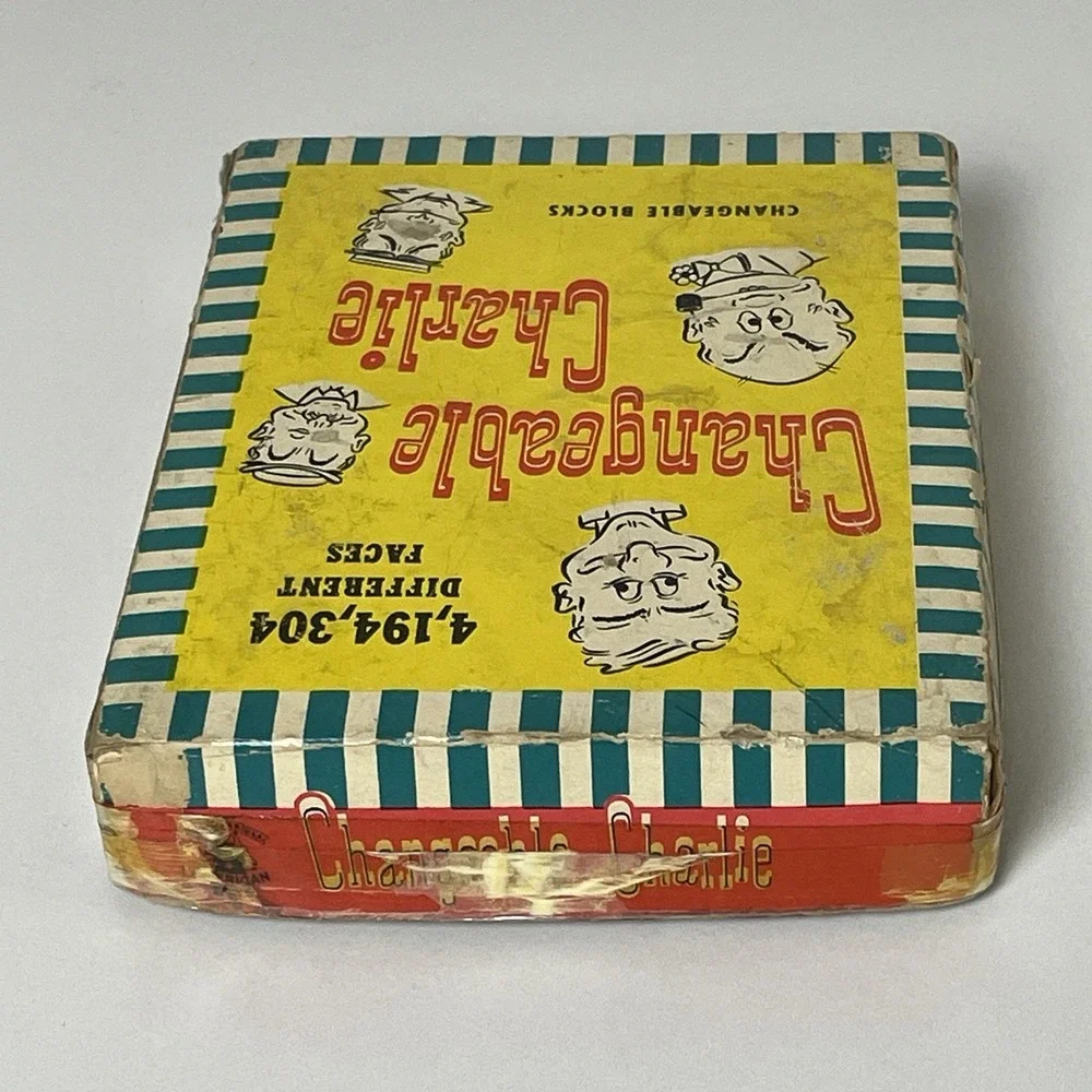 Changeable Charlie Wood Block‎ Vintage 1948 Puzzle Game American Toy Gaston Mfg